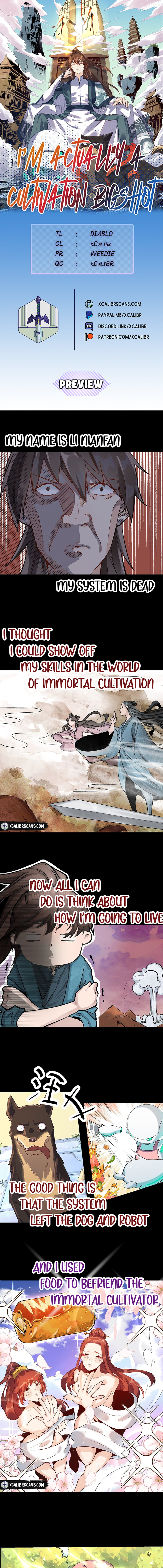 I’m Actually a Cultivation Bigshot Chapter 0 Image 1