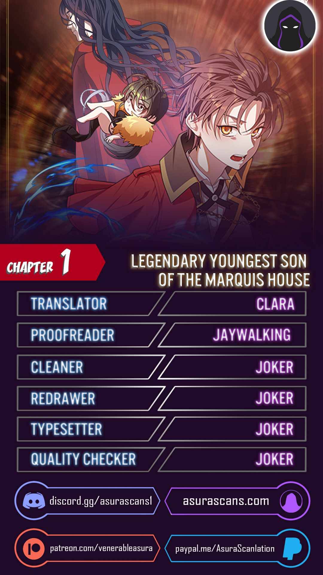 Legendary Youngest Son of the Marquis House Chapter 1 Image 1
